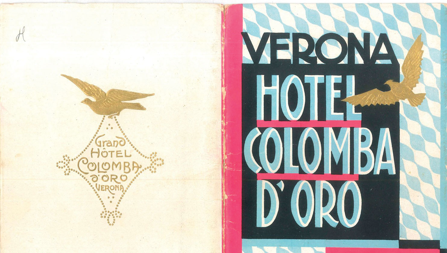 Vintage posters of Hotel Colomba d'Oro, Verona
